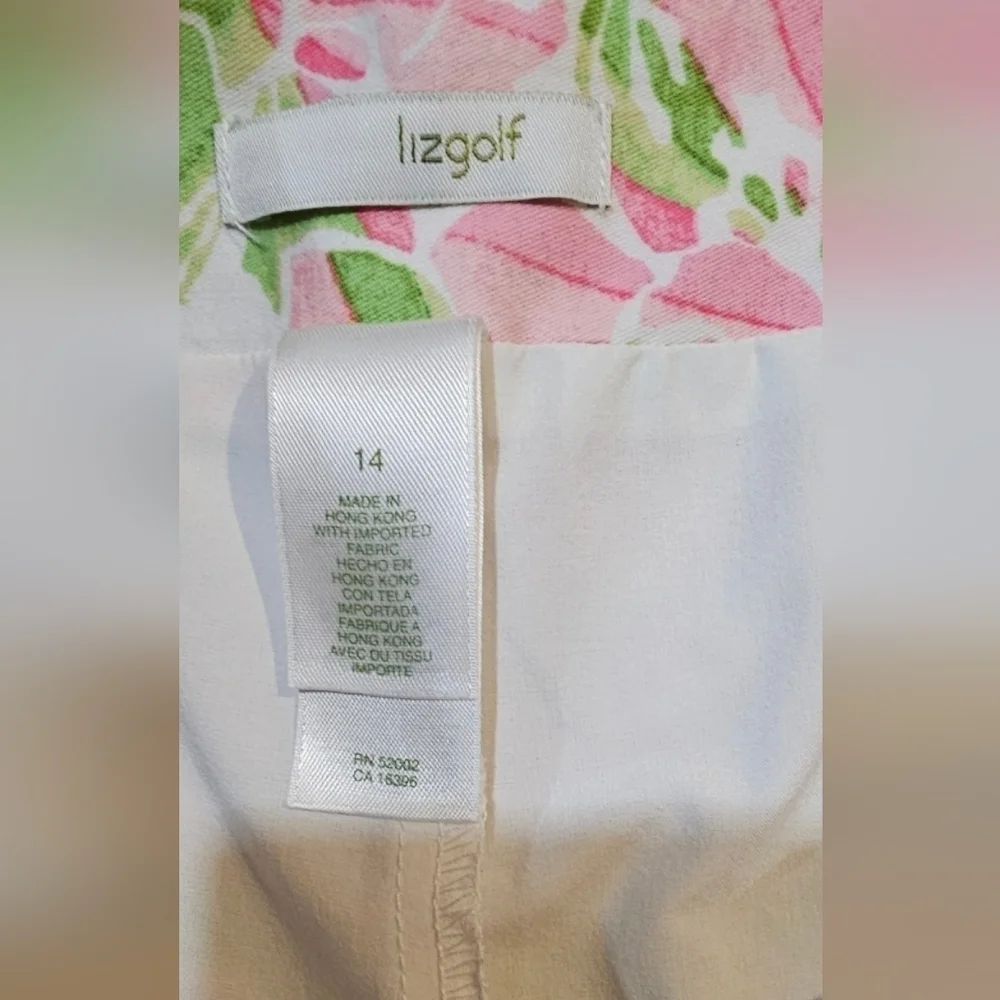 Liz Claiborne - Lizgolf Floral Golf Tennis Athleisure Pink/Green Skirt/ Skort‌‌ - Picture 9 of 9